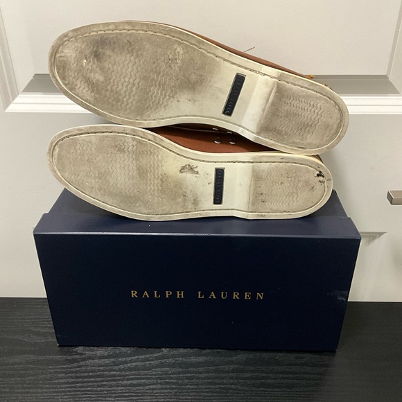Ralph Lauren Tan Leather Boat Shoes - Picture 5 of 8